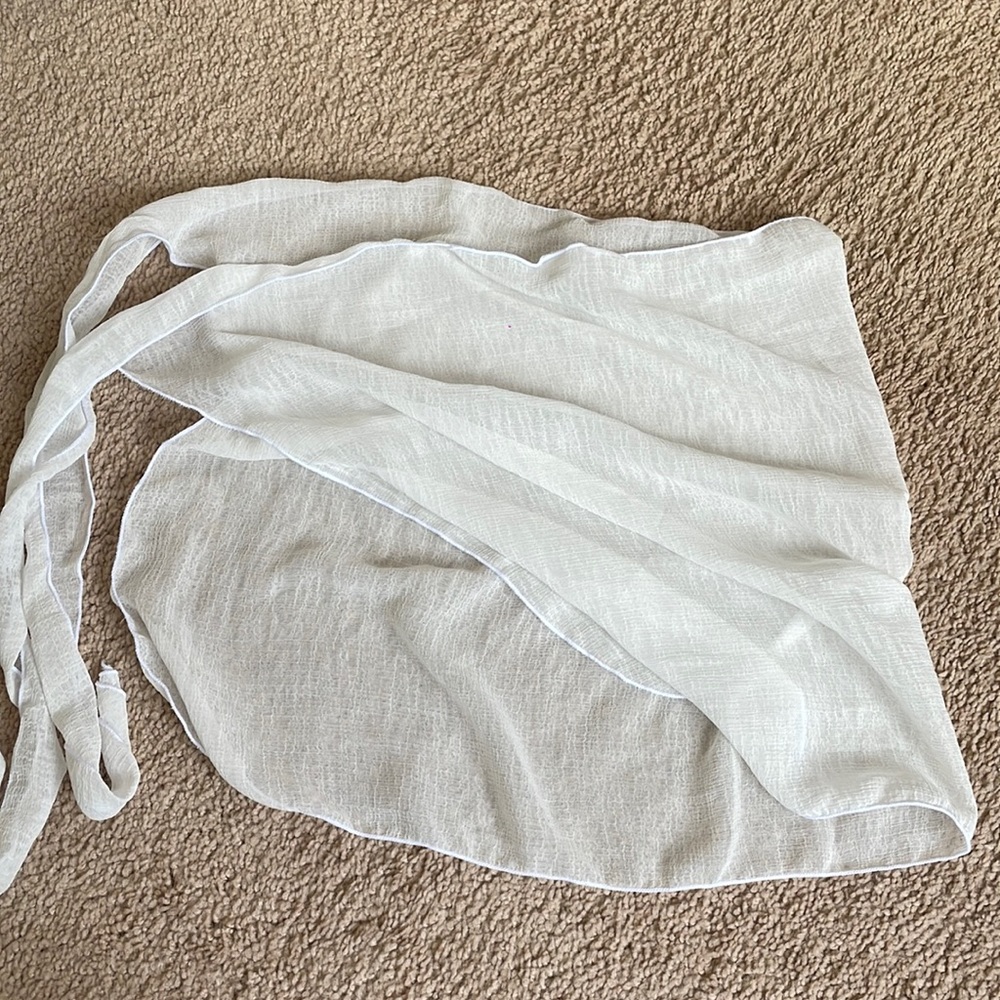 White beach coverup skirt